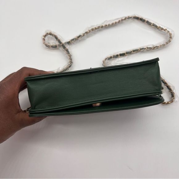 BADGLEY MISCHKA DEBOSSED LOGO CROSSBODY IN CHIVE - Picture 6 of 10